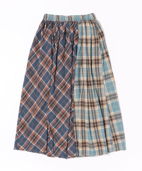 Rydia（リディア）の「ネルチェックロングスカート（スカート・レディース・ブルー/ネイビー・M）」の13枚目の写真