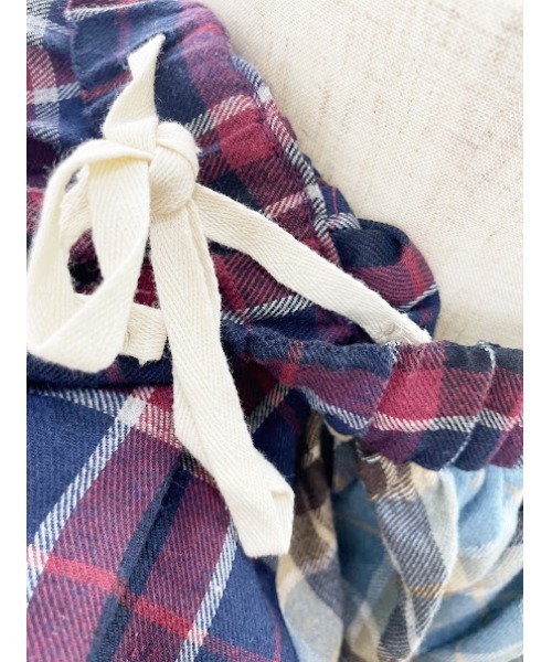 Rydia（リディア）の「ネルチェックロングスカート（スカート・レディース・ブルー/ネイビー・M）」の5枚目の写真