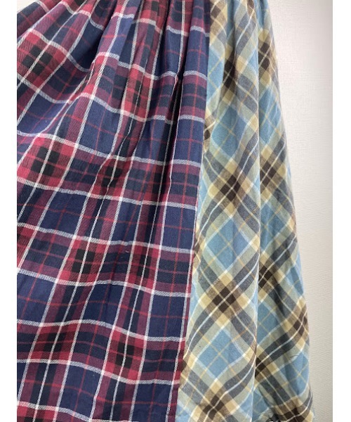 Rydia（リディア）の「ネルチェックロングスカート（スカート・レディース・ブルー/ネイビー・M）」の7枚目の写真