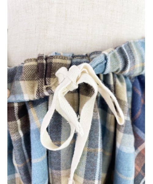 Rydia（リディア）の「ネルチェックロングスカート（スカート・レディース・ブルー/ネイビー・M）」の10枚目の写真