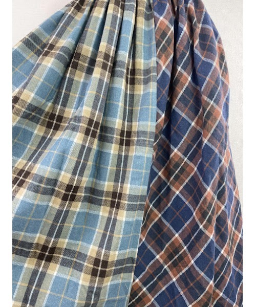 Rydia（リディア）の「ネルチェックロングスカート（スカート・レディース・ブルー/ネイビー・M）」の12枚目の写真