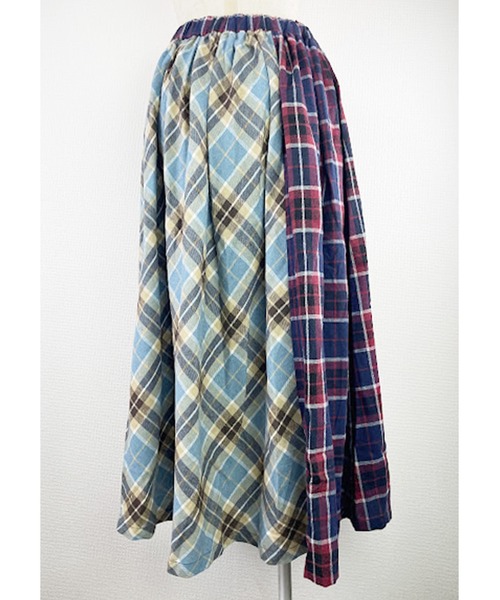 Rydia（リディア）の「ネルチェックロングスカート（スカート・レディース・ブルー/ネイビー・M）」の14枚目の写真