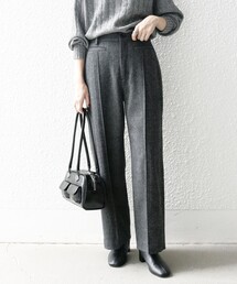 SHIPS any | SHIPS any:〈手洗い可能〉ヘリンボーン ストレート タック パンツ(その他パンツ)