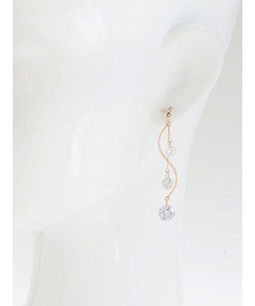 EATME（イートミー）の「クリアビジューピアス（ピアス（両耳用）・レディース・ゴールド・FREE）」の5枚目の写真