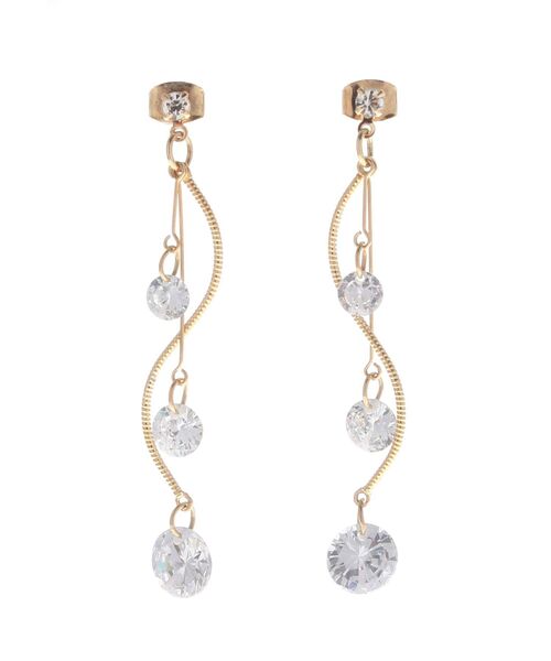 EATME（イートミー）の「クリアビジューピアス（ピアス（両耳用）・レディース・ゴールド・FREE）」の6枚目の写真