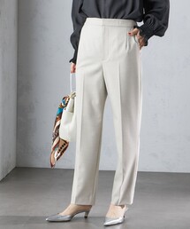 〈手洗い可能〉裏起毛 スリム テーパード パンツ