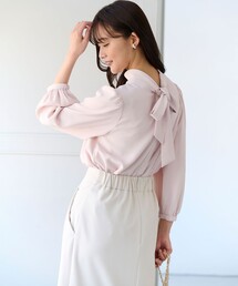 ジョーゼットシフォン ボウタイ2WAYブラウス