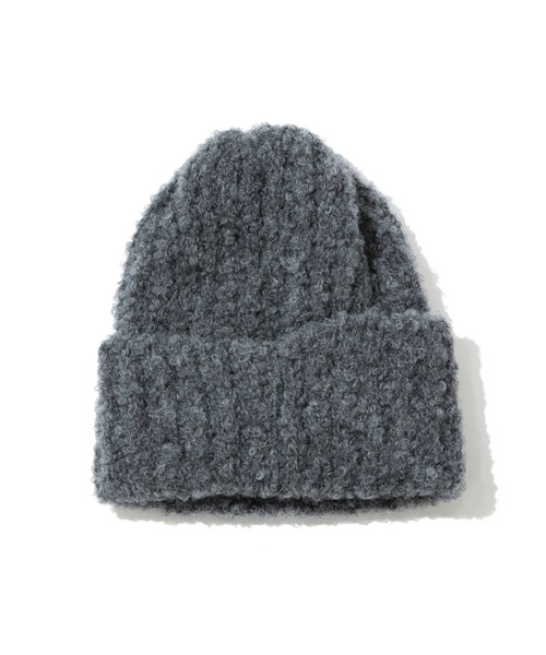 go slow caravan（ゴースローキャラバン）の「HIGHLAND2000/ハイランドトゥーサウザンド　Boucle Bob Cap【GSC別注】（ニットキャップ/ビーニー・レディース・キャメル/ホワイト/ライトブルー/グレー・FREE）」の3枚目の写真