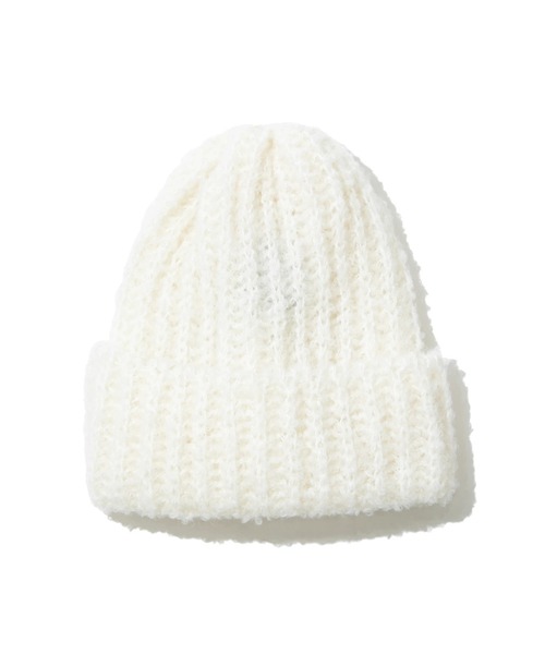 go slow caravan（ゴースローキャラバン）の「HIGHLAND2000/ハイランドトゥーサウザンド　Boucle Bob Cap【GSC別注】（ニットキャップ/ビーニー・レディース・キャメル/ホワイト/ライトブルー/グレー・FREE）」の2枚目の写真