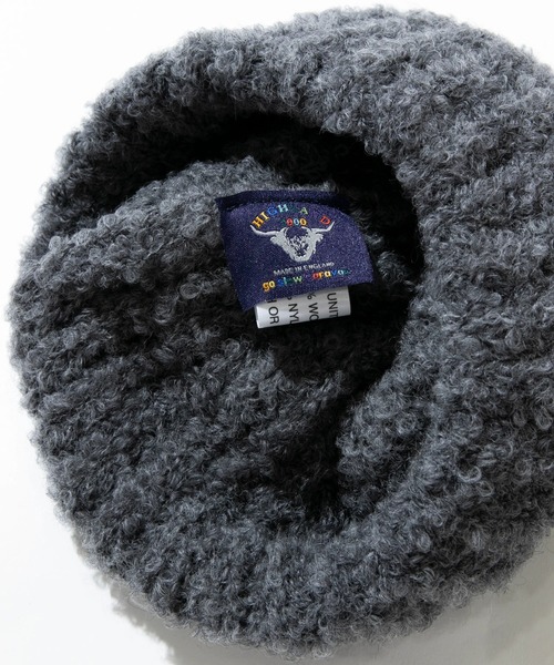 go slow caravan（ゴースローキャラバン）の「HIGHLAND2000/ハイランドトゥーサウザンド　Boucle Bob Cap【GSC別注】（ニットキャップ/ビーニー・レディース・キャメル/ホワイト/ライトブルー/グレー・FREE）」の5枚目の写真
