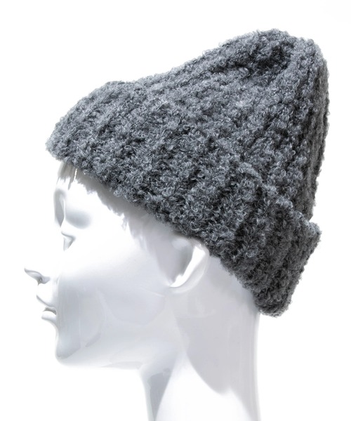 go slow caravan（ゴースローキャラバン）の「HIGHLAND2000/ハイランドトゥーサウザンド　Boucle Bob Cap【GSC別注】（ニットキャップ/ビーニー・レディース・キャメル/ホワイト/ライトブルー/グレー・FREE）」の6枚目の写真