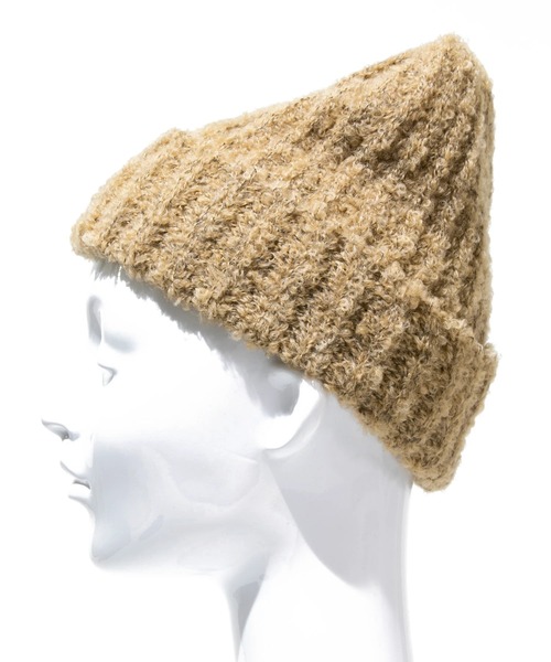 go slow caravan（ゴースローキャラバン）の「HIGHLAND2000/ハイランドトゥーサウザンド　Boucle Bob Cap【GSC別注】（ニットキャップ/ビーニー・レディース・キャメル/ホワイト/ライトブルー/グレー・FREE）」の9枚目の写真