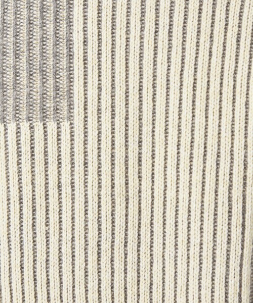 green label relaxing（グリーンレーベルリラクシング）の「ヨリモク ブロック ジャカード クルーネック ニット（ニット/セーター・メンズ・オフホワイト/グレー/ロイヤルブルー・S/M/L/XL）」の16枚目の写真