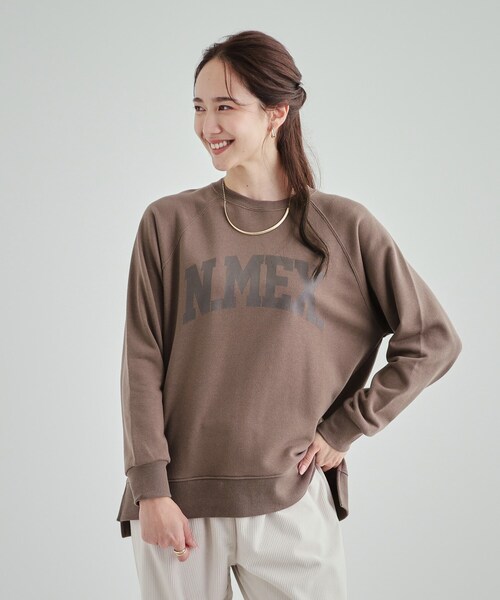 SHOO・LA・RUE（シューラルー）の「◆【洗える/S-LL】プリントラグランスウェット（スウェット・レディース・ダークグレー/グレー/オフホワイト/ブラウン系・01/02/03/04）」の13枚目の写真