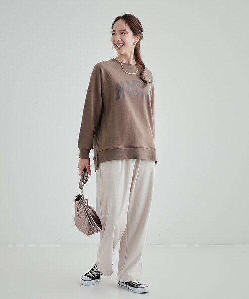 SHOO・LA・RUE（シューラルー）の「◆【洗える/S-LL】プリントラグランスウェット（スウェット・レディース・ダークグレー/グレー/オフホワイト/ブラウン系・01/02/03/04）」の15枚目の写真