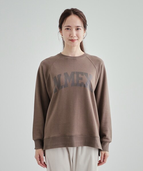 SHOO・LA・RUE（シューラルー）の「◆【洗える/S-LL】プリントラグランスウェット（スウェット・レディース・ダークグレー/グレー/オフホワイト/ブラウン系・01/02/03/04）」の21枚目の写真