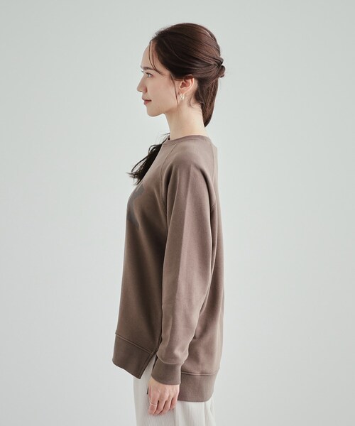 SHOO・LA・RUE（シューラルー）の「◆【洗える/S-LL】プリントラグランスウェット（スウェット・レディース・ダークグレー/グレー/オフホワイト/ブラウン系・01/02/03/04）」の22枚目の写真