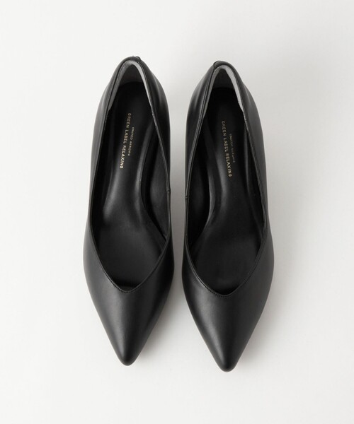green label relaxing（グリーンレーベルリラクシング）の「ポインテット Vカット パンプス（5cmヒール）-晴雨兼用-（パンプス・レディース・ブラック/ベージュ・23.5cm/23cm/22.5cm/22cm/25.5cm/25cm/24.5cm/24cm）」の3枚目の写真