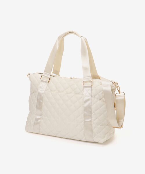 MAJESTIC LEGON(マジェスティックレゴン)の「キルティングトラベルボストン(ボストンバッグ・レディース・ピンク/アイボリー/ブラック/ライトグレー・MEDIUM)」の19枚目の写真