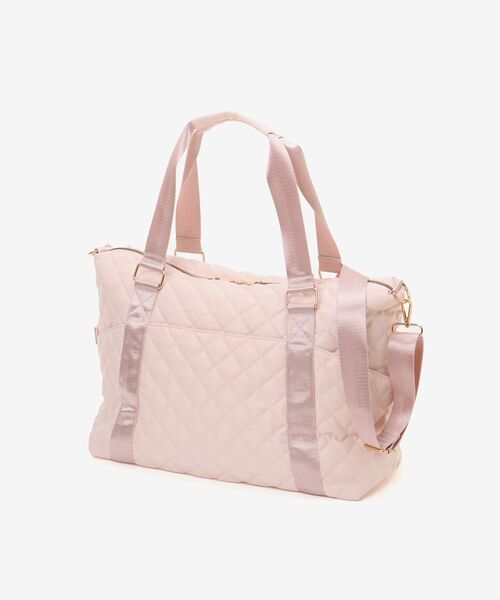 MAJESTIC LEGON(マジェスティックレゴン)の「キルティングトラベルボストン(ボストンバッグ・レディース・ピンク/アイボリー/ブラック/ライトグレー・MEDIUM)」の20枚目の写真