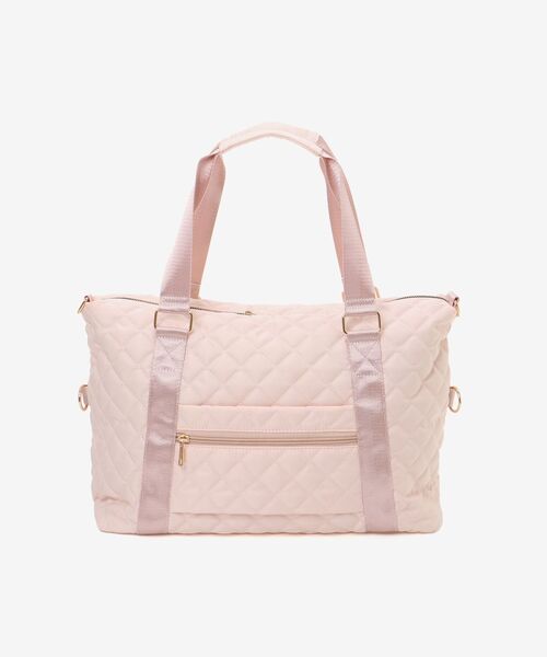 MAJESTIC LEGON(マジェスティックレゴン)の「キルティングトラベルボストン(ボストンバッグ・レディース・ピンク/アイボリー/ブラック/ライトグレー・MEDIUM)」の13枚目の写真