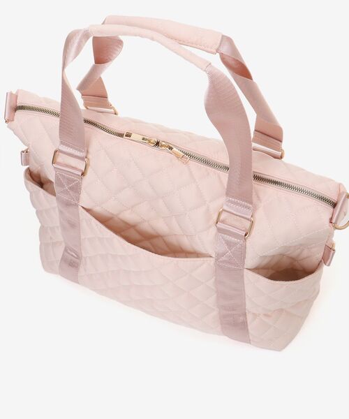 MAJESTIC LEGON(マジェスティックレゴン)の「キルティングトラベルボストン(ボストンバッグ・レディース・ピンク/アイボリー/ブラック/ライトグレー・MEDIUM)」の18枚目の写真