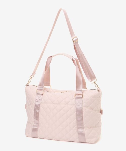 MAJESTIC LEGON(マジェスティックレゴン)の「キルティングトラベルボストン(ボストンバッグ・レディース・ピンク/アイボリー/ブラック/ライトグレー・MEDIUM)」の12枚目の写真