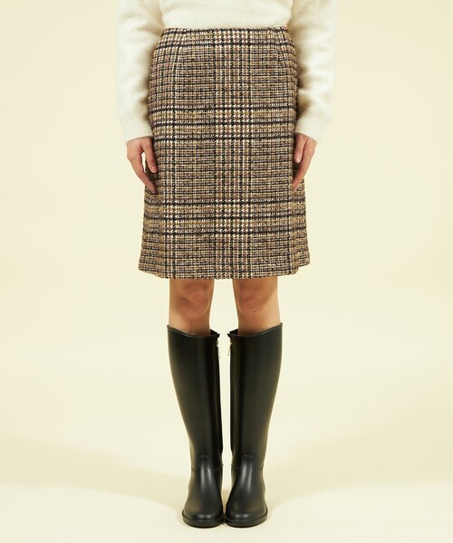 MACKINTOSH PHILOSOPHY（ﾏｯｷﾝﾄｯｼｭ ﾌｨﾛｿﾌｨｰ）の「ブークレースカート（スカート・レディース・ブラウン・36/38）」の4枚目の写真