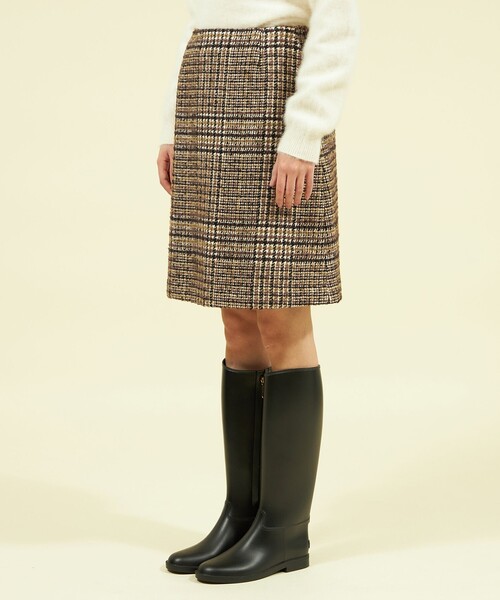 MACKINTOSH PHILOSOPHY（ﾏｯｷﾝﾄｯｼｭ ﾌｨﾛｿﾌｨｰ）の「ブークレースカート（スカート・レディース・ブラウン・36/38）」の5枚目の写真