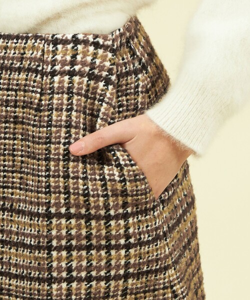 MACKINTOSH PHILOSOPHY（ﾏｯｷﾝﾄｯｼｭ ﾌｨﾛｿﾌｨｰ）の「ブークレースカート（スカート・レディース・ブラウン・36/38）」の7枚目の写真