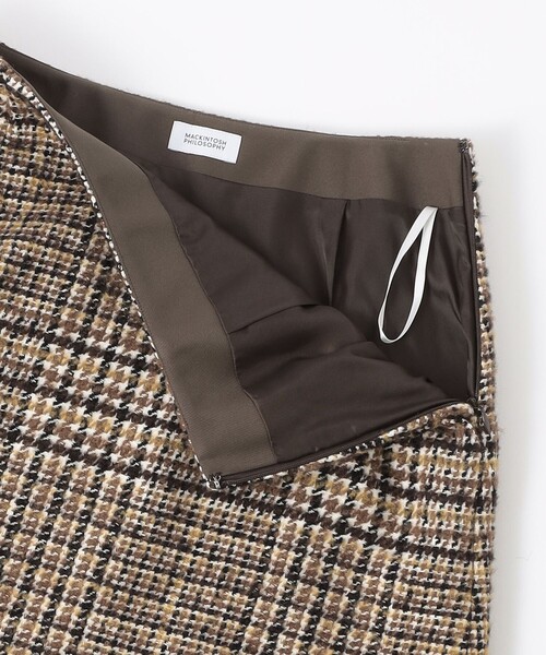 MACKINTOSH PHILOSOPHY（ﾏｯｷﾝﾄｯｼｭ ﾌｨﾛｿﾌｨｰ）の「ブークレースカート（スカート・レディース・ブラウン・36/38）」の8枚目の写真