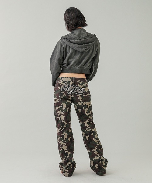 X-girl(エックスガール)の「FADED COMPACT ZIP UP HOODIE(パーカー・レディース・ライトブルー/ブラック/ピンク・M/S)」の10枚目の写真