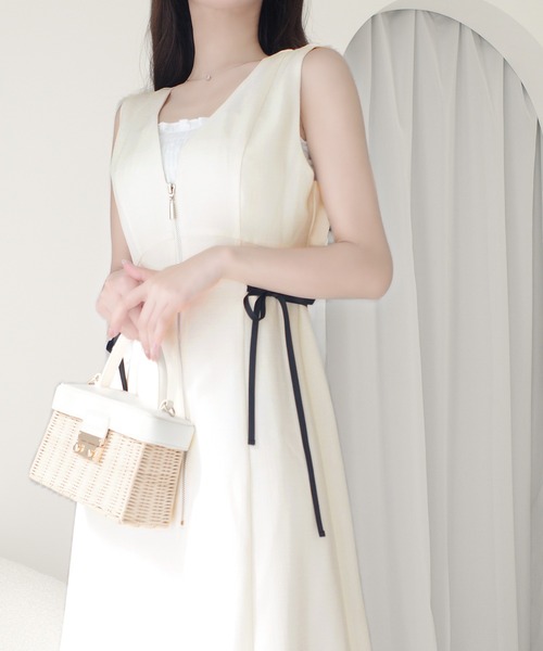 mily bilet(ミウィビレット)の「【mily bilet】ふとした仕草までも、愛おしく♪夏に大活躍の大人フェミニンリネンライクロングジャンスカ(ロング丈)(ワンピース・レディース・グレー/アイボリー/ブラック・X-LARGE/SMALL/MEDIUM/LARGE)」の4枚目の写真