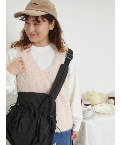 Samansa Mos2(サマンサ モスモス)の「ベーシックロングTシャツ(Tシャツ/カットソー・レディース・ブラック/オフホワイト・F)」の8枚目の写真