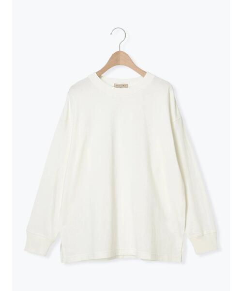 Samansa Mos2(サマンサ モスモス)の「ベーシックロングTシャツ(Tシャツ/カットソー・レディース・ブラック/オフホワイト・F)」の17枚目の写真