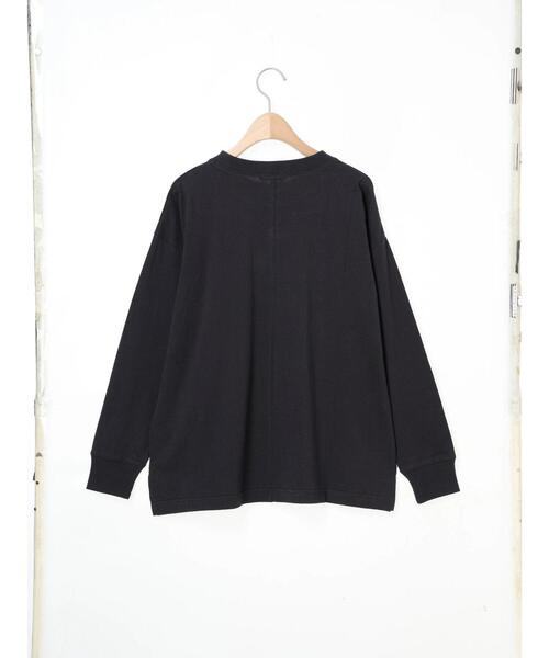 Samansa Mos2(サマンサ モスモス)の「ベーシックロングTシャツ(Tシャツ/カットソー・レディース・ブラック/オフホワイト・F)」の16枚目の写真