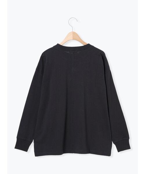 Samansa Mos2(サマンサ モスモス)の「ベーシックロングTシャツ(Tシャツ/カットソー・レディース・ブラック/オフホワイト・F)」の15枚目の写真