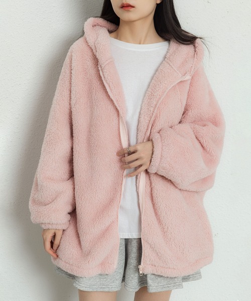 MAISON DE THERESE(メゾン ド テレーズ)の「ボアブルゾン(ブルゾン・レディース・アイボリー/ホワイト/ピンク・L/S/M)」の7枚目の写真