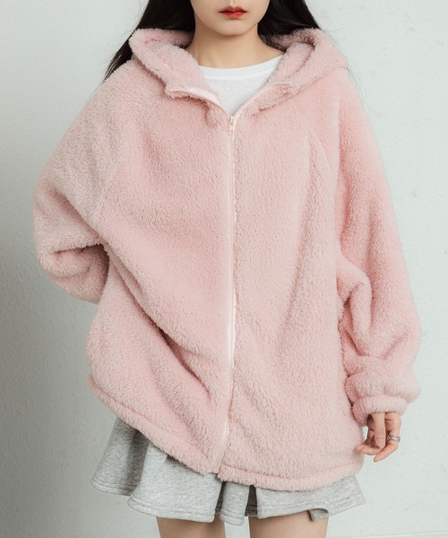 MAISON DE THERESE(メゾン ド テレーズ)の「ボアブルゾン(ブルゾン・レディース・アイボリー/ホワイト/ピンク・L/S/M)」の9枚目の写真