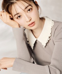 JILL by JILL STUART | 衿付きリブニット(ニット/セーター)