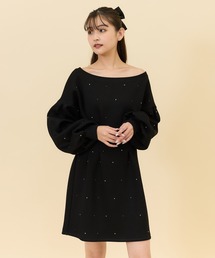 ラインストーンミニワンピース