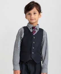 【フォーマル/綿100％】ギンガムチェックシャツ