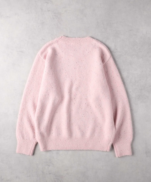 Right-on(ライトオン)の「HONEYSUCKLE ROSE(ハニーサックルローズ)スパンコールニット(ニット/セーター・レディース・グリーン/ピンク/オフホワイト/ネイビー・L/XL/M)」の11枚目の写真