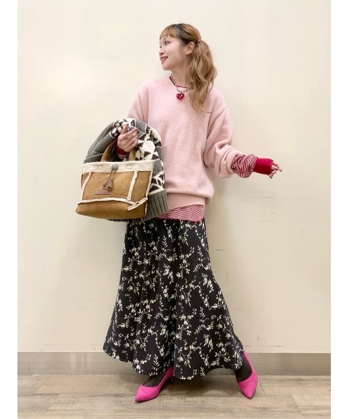 Right-on(ライトオン)の「HONEYSUCKLE ROSE(ハニーサックルローズ)スパンコールニット(ニット/セーター・レディース・グリーン/ピンク/オフホワイト/ネイビー・L/XL/M)」の21枚目の写真