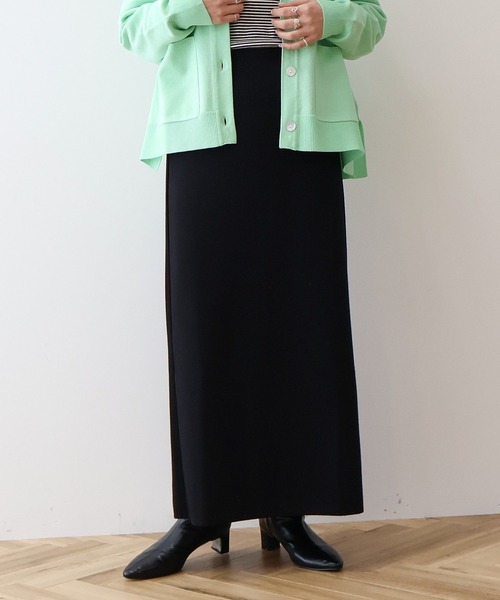 AMERICAN HOLIC（アメリカンホリック）の「針抜きリブタイトスカート（スカート・レディース・アイボリー/サックスブルー/ブラック/ライトグレー系2・S/M/L）」の3枚目の写真