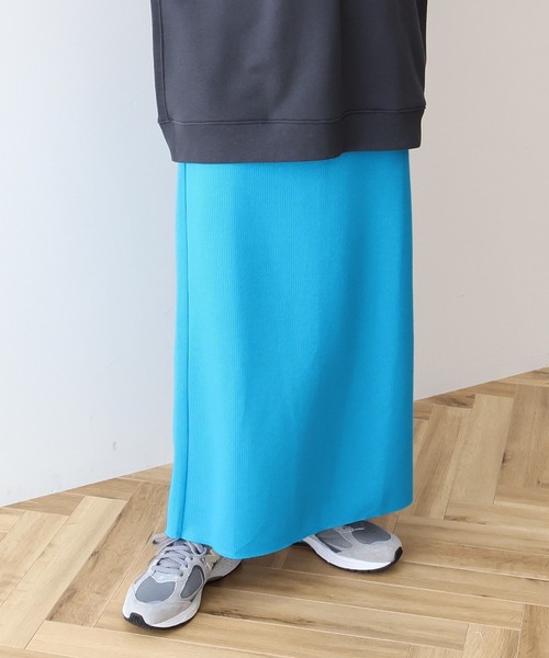 AMERICAN HOLIC（アメリカンホリック）の「針抜きリブタイトスカート（スカート・レディース・アイボリー/サックスブルー/ブラック/ライトグレー系2・S/M/L）」の10枚目の写真