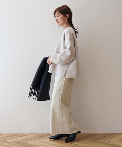 AMERICAN HOLIC（アメリカンホリック）の「針抜きリブタイトスカート（スカート・レディース・アイボリー/サックスブルー/ブラック/ライトグレー系2・S/M/L）」の17枚目の写真