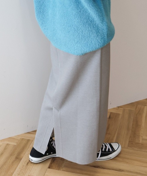 AMERICAN HOLIC（アメリカンホリック）の「針抜きリブタイトスカート（スカート・レディース・アイボリー/サックスブルー/ブラック/ライトグレー系2・S/M/L）」の19枚目の写真