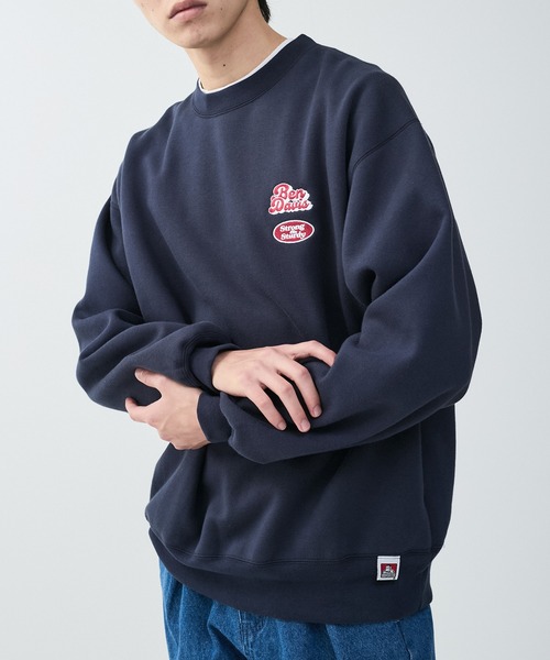 BEN DAVIS(ベンデイビス)の「【BENDAVIS別注】j.n.r.d/ワンポイント裏起毛スウェット(スウェット・メンズ・ホワイト/ネイビー/モスグリーン・M/L/LL)」の3枚目の写真