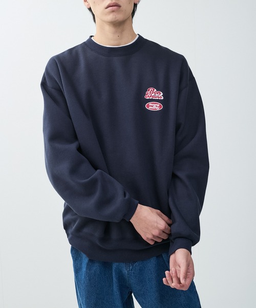 BEN DAVIS(ベンデイビス)の「【BENDAVIS別注】j.n.r.d/ワンポイント裏起毛スウェット(スウェット・メンズ・ホワイト/ネイビー/モスグリーン・M/L/LL)」の14枚目の写真